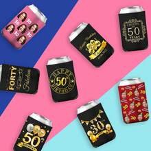 Custom Birthday Can Coolers Sleeves Personalized Bulk Beer Bottle Beverage Holder With Photo Name Year,Custom Beer Can Coolers ,Cheers To The Mr And Mrs ,Wedding Can Cooler ,Custom Great For Bars, BBQs,Wedding Favors, Beverage Insulators, Beer Huggers, Wedding Favor, Beer Holder,Wedding Essentials,Summer Holiday - Multicolor - View 12