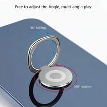 1 件 360° 可旋转磁性车载手机指环支架，锌合金多功能可折叠懒人桌面手机指环支架，兼容 、Android 手机，生日、家人、朋友礼物手机握持手机支架 - 彩色 - 查看 2