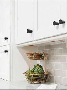 10 قطع مقابض أبواب الخزانة ذات الثقب الواحد، مناسبة للخزائن والدواليب والأدراج والخزائن الجدارية وخزائن الأحذية، مقابض دائرية ذهبية اللون ذات ثقب واحد، مصنوعة من سبيكة الزنك، مع البراغي المرفقة