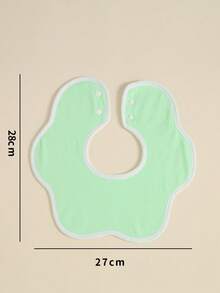 7pcs/Set Solid Color Baby Cotton Soft Absorbent Bibs, 360 Degree Drool Bibs - Multicolor 01 - View 2