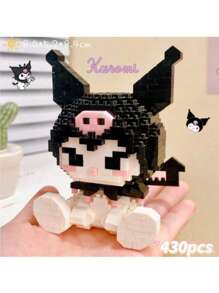 Sanrio 10cm 500 Pieces Sanrio Anime Hello Kitty, My Melody, Cinnamoroll, Kuromi Friends Building Block Gift, Pochacco, Pompompurin Mini Cartoon Character Assembly Toy Blocks, Birthday Gift, Room Decor