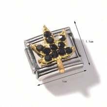 1/5/10 piezas Módulos de acero inoxidable, serie de corazón, flor y lazo - Ideal para hacer pulseras, anillos y regalos DIY