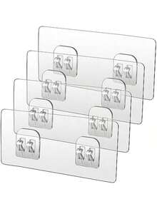 10个淋浴置物架粘钩，防水墙钩，适用于浴室收纳篮、肥皂碟，无需钻孔 - 彩色 - 查看 7