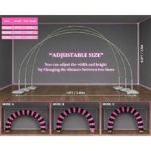 21ft Balloon Arch Stand Kit Free Combination In Width And Height E.G. 10ft X 7.5ft Convenient To Assemble And Disassemble