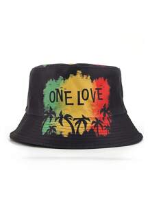 1 件女士/男士牙买加字母印花渔夫帽，时尚休闲百搭遮阳帽，适合户外运动、通勤、徒步旅行、钓鱼、海滩、情侣，适合日常使用 - A - 查看 19