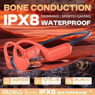 原装 X20 真骨传导无线耳机 IPX8 防水 蓝牙 5.4 32GB MP3 播放器 游泳 HIFI 音乐耳机