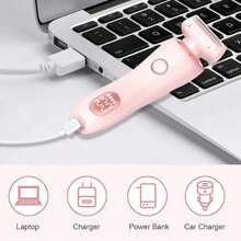 Electric Razors Shaver ,Bikini Trimmer For Women,2 In 1 Wet & Dry Electric Waterproof Razor Shaver, Painless Hair Removal Removable Head Portable Multifunctional Shaver 800mAh Rechargeable Electric Hair Removal Trimmer For Men And Women