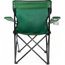 Portable Folding Fishing Chair With Armrests Lightweight Camping Chair, Soft Outdoor Furniture Folding Beach Camping Chair, Ultralight Backpacking Chair With Cup Holder And Carrying Bag, Compact, Suitable For Outdoor Fishing, Camping, BBQ, Beach, Travel, Picnic, Festival And Other Occasions, Green, 1.8kg - Green - View 9