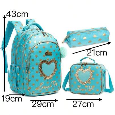 MOCHILA ESCOLAR DE CORAZON CON RAPICERO Y RANCHERO CON TRES COLORES