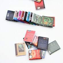 100pcs/50pcs/30pcs/20pcs/10pcs/5pcs Mixed Miniature Simulation Fixed Mini English Books, 1:12 Dollhouse Accessories, DIY Furniture Models, Decorations, Christmas Gifts, Valentine's Day Gifts, Easter Gifts, Miniature Fake English Books, Mini Bookshelf, Christmas Micro Scene Decorations And Ornaments