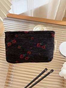 1 件/套花卉化妆包多功能存储化妆品、护肤品、护手霜、唇油、指甲油、硬币、卫生巾、小物品复古风格拉链手拿包化妆包化妆包旅行化妆包化妆品收纳包化妆包套装化妆盒洗漱包钱包钱包旅行必需品邮轮必需品宿舍必需品送给好朋友的生日礼物妈妈的礼物婚礼伴娘的礼物 - 彩色 - 查看 6