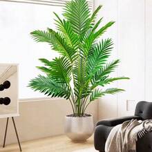 1/4 Stück 60-105cm tropische künstliche Dieffenbachia Kunstpflanzen, große künstliche Areca Palme, Kunststoff Paradiesvogelblume, große Palmblätter für Zuhause, Garten, Innenräume, Büro Dekoration (Topf nicht enthalten) Lange Stiele und große Blätter für luxuriöse Innen-/Außendekoration - perfekt für Hochzeit, Hotel, Garten, Hof, Fotografie