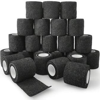 7rolls Self Adhesive Wrap Bandages Bulk,Breathable Athletic Tape Self Adherent Cohesive Bandage Tape For Sports Tape (White)