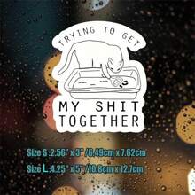 貓貓貼紙,貓媽媽貼紙,筆記型電腦貼紙,水瓶貼紙,有趣的貓貓,防水乙烯基,汽車貼紙,貓貓貼花,筆記型電腦貼花