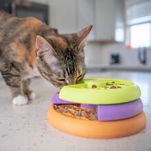 Kitty Lickin' Layers Multilayered Cat Fun Feeder Cat Treat Puzzle,11260872 - gừng - Xem 10