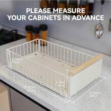 2 Pack 53cm Deep Pull Out Kitchen Cabinet Drawer Liners With Nano Adhesive And Screws For Kitchen And Bathroom, 53cm Deep X 30cm Wide, 16cm High