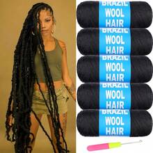 1/2/5/8 Rolls Acrylic Yarn For Brazilian Wool Braids, Suitable For African Crochet Braids, Giant Braids, Senegalese Twists, Braided Wigs, Spiral Braids, Twists, Wrap Braids, 70g/Roll - Multicolor - View 21