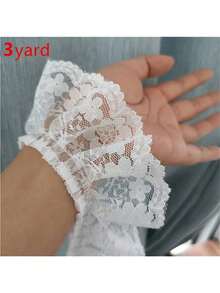 6CM Wide HOT Embroidery White Black 3D Flower Lace FabricTrim Ribbon DIY Sewing Applique Collar Dress Wedding Guipure Decor 1/2/3yard, 4th Of July,Mothers Day,Teacher Gifts, - Multicolor - View 16