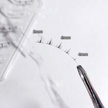 10 对睫毛套装 - 上睫毛 + 下睫毛，山茶花尖端，自然外观，一体式 + 流苏仿手绘下睫毛，透明茎，浅欧亚卡通眼妆，适合舞台表演、派对