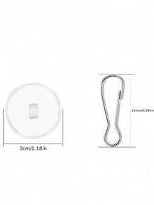 100pcs Clear Self Adhesive Ceiling Hooks, No Drilling Required, Ceiling Mounted Hooks With Flagpole Clips, Bedroom Bathroom Living Room Car Hanging Hooks - White - View 9