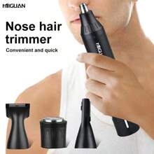 Kit profesional de aseo 4-en-1, recargable por USB, cortadora de vello de nariz y orejas, afeitadora de barba y cejas, herramientas de cuidado personal para hombres, capacidad de batería de 500mAh