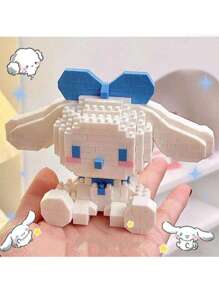 Sanrio 10cm 500 Pieces Sanrio Anime Hello Kitty, My Melody, Cinnamoroll, Kuromi Friends Building Block Gift, Pochacco, Pompompurin Mini Cartoon Character Assembly Toy Blocks, Birthday Gift, Room Decor