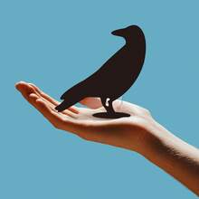 Decoración navideña y de Halloween, adornos festivos, accesorios para el hogar, decoraciones para fiestas, piezas para la mesa, placas decorativas - talla grande la elegante decoración de pájaro negro en silueta: una opción ideal para jardines al aire libre, patios y cercas. Elaborada en acrílico premium de tamaño perfecto, se instala en momentos y aporta belleza natural a cualquier espacio.