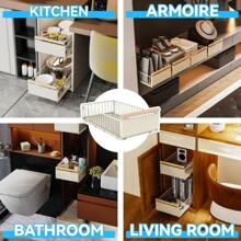 2 Pack 53cm Deep Pull Out Kitchen Cabinet Drawer Liners With Nano Adhesive And Screws For Kitchen And Bathroom, 53cm Deep X 30cm Wide, 16cm High