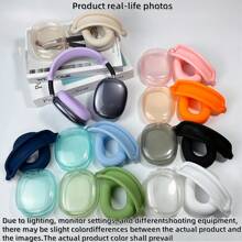 亮片闪光效果保护壳与 Airpods Max 兼容,5 件套闪光效果硅胶保护壳与 Apple 兼容,与 Airpods Max 兼容 - 防水、防尘、防刮、防指纹,360° 保护套采用透明闪光设计,包括透明闪光硅胶保护壳、柔软 TPU 外壳、头带和保护套 - 彩色 - 查看 8