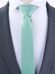 1 件男士领带，简约条纹经典款式，适合婚礼、聚会、度假、工作场所，领口配饰适合日常佩戴男士领带 - 薄荷綠 - 查看 4