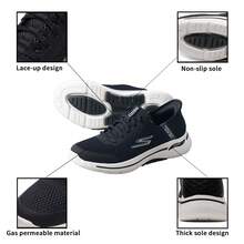 Skechers Go Walk Arch Fit Slip-On Athletic Shoes, Running Training Casual Walking 216258-BLK, Men