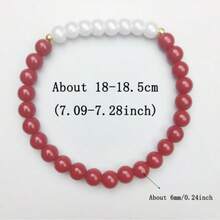1 Peça Pulseira de Bênção de Cinábrio e Pérola, Pulseira de Amuleto da Sorte, Adequada para Uso Diário/Festivo de Homens e Mulheres, Pulseira de Proteção da Amizade, Presente de Feriado, Dia dos Namorados, Dia das Mães, Pulseira Vermelha do Ano Novo Chinês