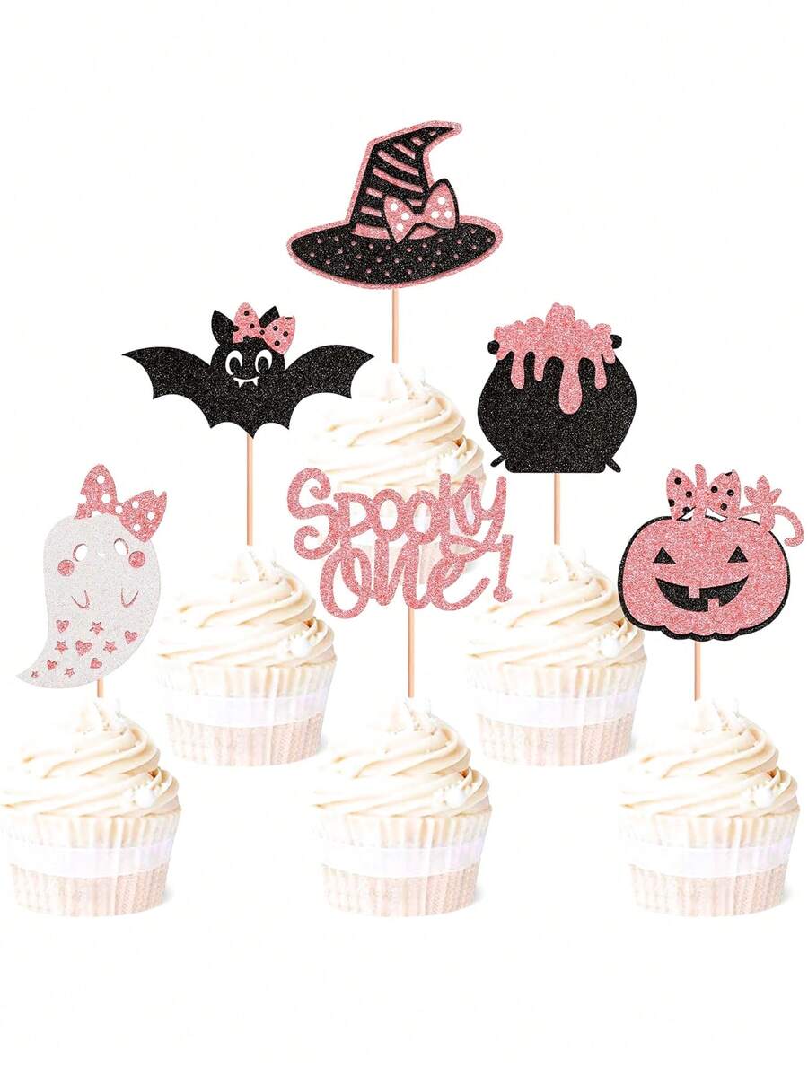 12 piezas de decoraciones para cupcakes de Halloween con temática ...
