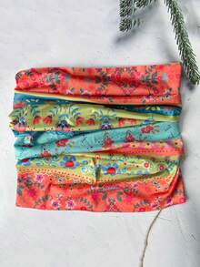 1 Peça Faixa de Cabelo Feminina Sweatband, Faixa de Cabeça Versátil e Fashion Feminina em Cores Sólidas e Estampa Floral Tie-Dye, Adequada para Penteados, Lavagem de Rosto, Proteção Solar, Cobertura do Pescoço, Elástica e Respirável, Ideal para Esportes ao Ar Livre, Corrida, Fitness, Yoga, Acessórios de Moda Casual para Cabelo