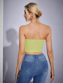 Women Tops - Lime Green - View 2