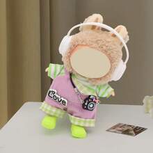 (Clothes Only) 17cm Labubu Cute Resin Doll Clothes Set, 1st/2nd/3rd Generation Doll Outfit, Sitting Party Accessories For Labubu