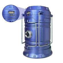 2 Piezas Linterna LED Solar Recargable 3 en 1 Portátil – Luz de Camping Multifuncional (Color Aleatorio) - Color aleatorio - Ver 4