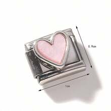 1/5/10 piezas Módulos de acero inoxidable, serie de corazón, flor y lazo - Ideal para hacer pulseras, anillos y regalos DIY