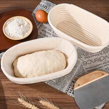 2-Piece 10" Oval Premium Bread Banneton Basket Set With Liner, Kitchen Essentials From Vietnam