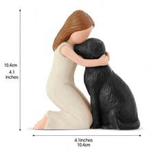 Add A Touch Of  To Your Home With Our Angel And Dog Sculpture Figurines - Available In Black Or Yellow, Size M