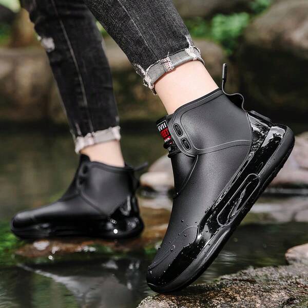 بوت المطر متوسطة الطول للرجال موديل 2025، بوت صيد، طراز للأزواج، بوت مطر عصرية متعددة الاستخدامات، بوت خارجية مضادة للانزلاق ومقاومة للماء للرجال