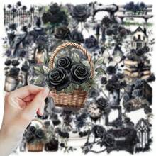 [Dark Romance] Gothic Rose Floral Stickers | 50-Pack | PVC Material | Dark Romance Themed | Scrapbooking, Journals, Phone Cases, Laptops, Travel Luggage, And Skateboard DIY Crafts