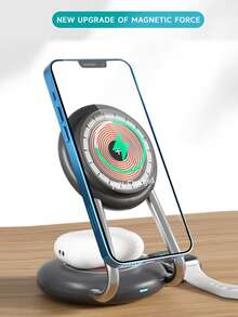 15W 三合一快速无线充电器，快速充电双无线充电板 - 充电板兼容 、S-Amsung、Apple A-Irpods 等，适用于 14/13/12/Pro/Max 系列、I-Watch、A-IrPods 3/2/Pro I-Watch Ultra8/7/6/5 Galaxy S23/S22/S21/S50 NOTE 20 Note10 Note9 Ultra S10 S9 S8 Oneplus 10/9/8 Pixel 6/5/4/3 Proxl/50/V40/35 Apple 耳机无线充电器