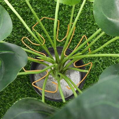 1pc Metal Turtle Shell Leaf-Shaped Plant Support Rack, Size 13*14cm/16*18cm, Multiple Shapes Available, Suitable For Climbing Plants Like Turtle Back Bamboo, Unique Durable Design, Ideal Support For Indoor/Outdoor Gardening Plants, Also Applicable For Potted Plants