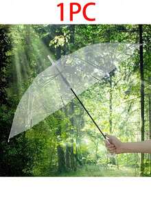 1/6pcs Elegant Transparent Bridal Wedding Umbrella - Waterproof Bride Shower Gift And Bachelorette Party Photo Prop, Suitable For Outdoor Ceremony, Rainy Day Backup Umbrella And Bridesmaid Gift - Vintage Style Parasol, Spring Summer Picks, Brides Maid Gifts, Room, Bedroom Decor, Bedroom Decor, Beach, Travel, For Men, For Women, Vacation,Cute Stuff - White - View 15