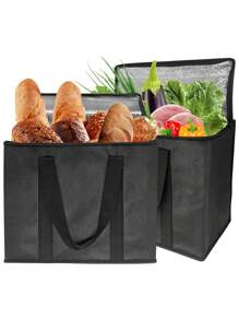 Grand sac isotherme XL: Conservez les aliments chauds et froids pendant des heures - Sac fourre-tout réutilisable, sac glacière souple, fermeture éclair légère et robuste