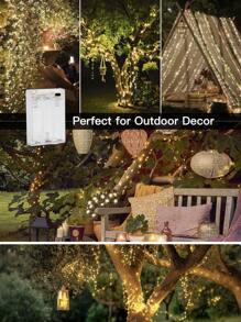 电池供电的 LED 灯串、户外仙女灯、星星灯、DIY LED 灵魂灯、铜线灯，适用于节日、婚礼派对、卧室装饰、返校季 - 暖白光 - 查看 2