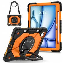 Colorblock Handheld Rotating Shockproof Protective Case With Shoulder Strap For Apple IPad Mini 7, IPad Mini 6, IPad 6th (9.7-Inch), IPad Pro 9.7 (2016), IPad 5th (9.7-Inch), IPad 10.2 7th Gen 2019, IPad 8th (10.2-Inch), IPad 9th Gen (10.2-Inch), IPad 11(A16 2025), IPad 10th (10.9-Inch), IPad Air 4th (10.9-Inch), IPad Air 5th Gen 2022, IPad Air 11-In.(M2)-2024, IPad Air 11(M3 2025)