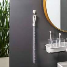 2 件 45 厘米排水管清洁器，柔性排水刷，适用于浴室水槽、浴缸、淋浴、柔性排水钻、毛发堵塞清除工具，适用于水槽、浴室、淋浴排水管