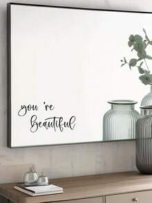 1pc Customizable Mirror Sticker - Self-Adhesive Decorative Window Decal, Suitable For Bedroom, Bathroom, Glass Surfaces, Easy To Install, One-Time Use, Bathroom Decor, Modern Decorative Accessory, Static Sticker Decor, Available In Multiple Colors: Black, White, Yellow, Gold, Pink, Red, Multicolor, Green, Etc. - Multicolor - View 5